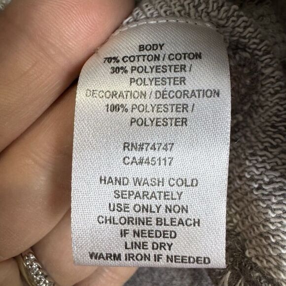 Natural Reflection Embroidered Open Front Cardigan Size L Gray Aztec Boho Beach - Picture 6 of 6